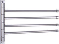 GERZWY Wall Mount Bath Towel Rack with 4 Arms Hanger Towel Holder Bathroom Swing Arm Towel Bars Organizer Polished Stainless Steel HYG04-JG