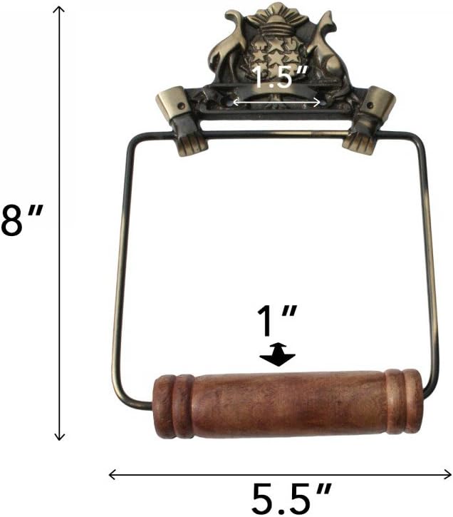 Renovators Supply Toilet Paper Holder - Antique Wall Mount Toilet Paper Holder - Sanitary Paper Holder - Vintage Bathroom Decor - Colonial Tissue Holder - Antique Brass, Vintage, Pack of 1