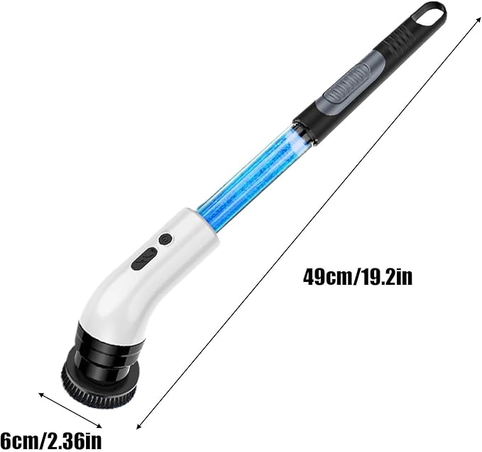 Bathroom Cleaning Scrubber - Rechargeable Multifunctional Electric Cleaning Brush - Cordless Power Scrubbers with Extension Rod - Cleaning Supplies with Replaceable Brush Head for Tub Tile, Kitchen