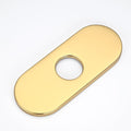 6 Inch Faucet Deck Plate for Bathroom Sink - Universal Fit for 1 Hole or 3 Hole 4 Inch Centerset Basins - Escutcheon Faucet Plate - Stainless Steel Faucet Hole Cover(Chrome Gold)