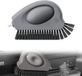 2-in-1 Groove Cleaning Brush, Multi-Functional Window Track Cleaner with Hard Bristles & Hidden Scraper for Sliding Doors Sills Seals, Ergonomic Crevice Brush for Grout and Hard-to-Reach Areas (1)