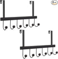 TOPIA HANGER Over The Door Hooks for Hanging, Towel Hooks Towel Racks for Bathroom, Coat Hooks Coat Rack Over The Door Organizer Hanging, Wooden Door Hangers for Coat Towel Hat Purse CT72B - 2 Pack