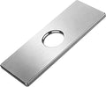 6.3IN Sink Faucet Hole Cover, Deck Plate Escutcheon - Sink Hole Cover, Plumbing Cover Plates, 6.3" Square Escutcheon for Bathroom Faucet 1-3 Hole, Stainless Steel(Nickel)