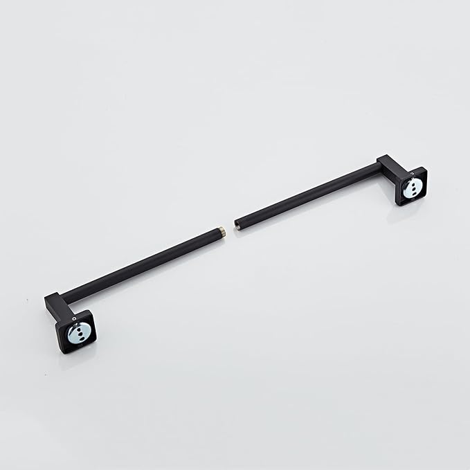 Matte Black Bathroom 18 InchTowel Bar, Bath Accessories Thicken Stainless Steel Shower Towel Rack for Bathroom, Towel Holder Wall Mounted (Total Length 20-Inch)