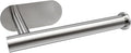 BlingKingdom Self Adhesive Toilet Roll Holder Wall Mounted, Tissue Handle Stainless Steel Rustproof Toilet Paper Holder for Bathroom, Kitchen, No Drilling (Silver)