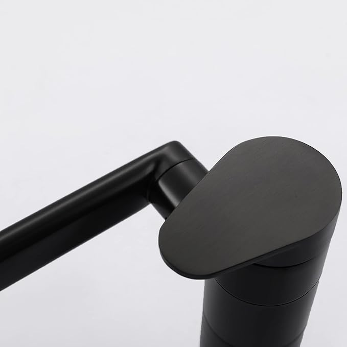 Black Bathroom Faucet 1080 Degree Swivel Lavatory Basin Sink Faucet 1 Handle Big Angle Spray Aerator Spout Extender Universal Rotating Splash Filter 2 Water Outlet Modes