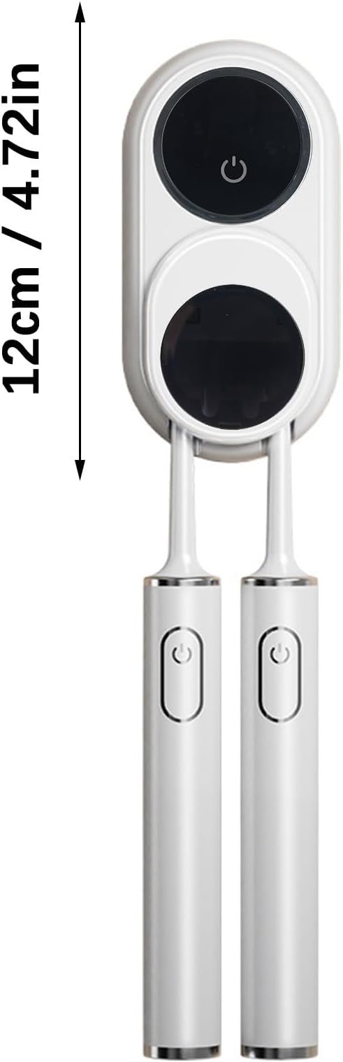 Double Toothbrush Holders Wall Mounted Organizers with Display Rechargeable Charging for Bathroom Wall Mounted Double Dryer Holders