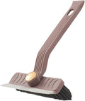 360° Rotating Gap Cleaning Brush - Multi-Purpose Hard Bristle Crevice Brush for Kitchen, Bathroom, Home, 9.45"x5.12"x1.97" (Brown)