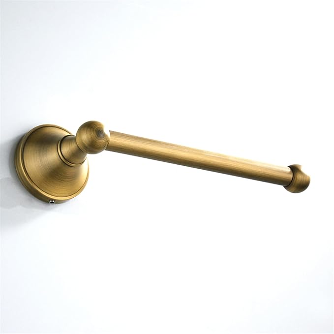 Flybath Toilet Paper Holder Without Cover Antique Brass Bathroom Tissue Roll Bar Wall Mounted, 20 cm / 7.87 inches, Brushed Bronze