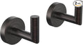 LAKETON Collection, 2 Packs Modern Zinc Robe Towel and Coat Hook, Wall Hook for Bath and Kitchen, Two Screws with Threaded Wall Anchor, Easy to Install, Venetian Bronze