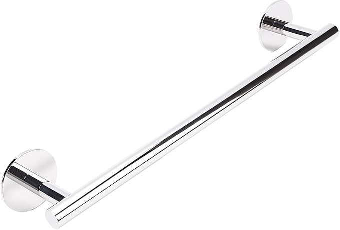 Adhesive Command Strip Towel Rack for Bathroom,16" Chrome Rustproof Towel Holder, Sturdy Towel Bar Wall Mounted, Space-Saving Towel Hanger, Bathroom Accessories, Home Decor, Apparment Essentials