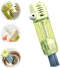 3 in 1 Cup Lid Cleaning Brush, 2024 Multifunctional Crevice Portable Cup Lid Cleaning Brush for Bottle Gap Tight Spaces Cup (B-Green)