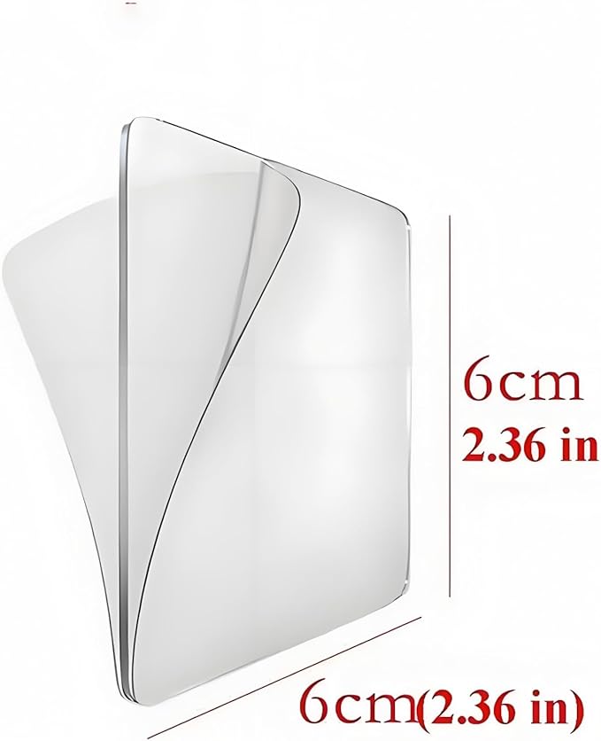 10Pcs Transparent Wall Mounted Replacement Sticky Pads for Kitchen Bathroom Shower Caddy Organizer Rack Holder Nail Free Adhesive Hooks Bathroom Accessories (Double-Sided Sticker)