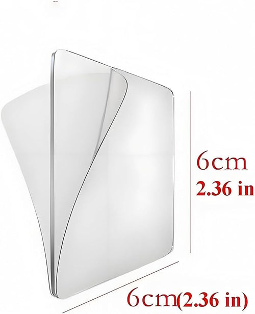 10Pcs Transparent Wall Mounted Replacement Sticky Pads for Kitchen Bathroom Shower Caddy Organizer Rack Holder Nail Free Adhesive Hooks Bathroom Accessories (Double-Sided Sticker)