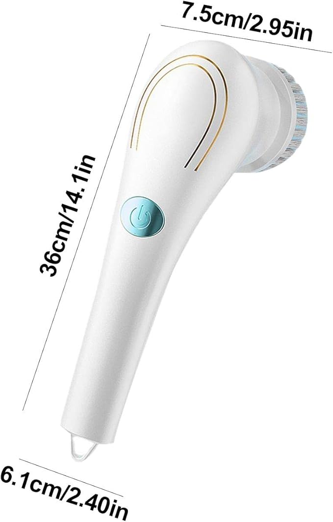 Electric Scrubber, Rechargeable Electric Cleaning Brush with 5 Brush Heads, Electric Scrubber Brush Cleaning Tools, Household Cleaning Brushes for Bathroom Wall Tiles Floor Bathtub Kitchen