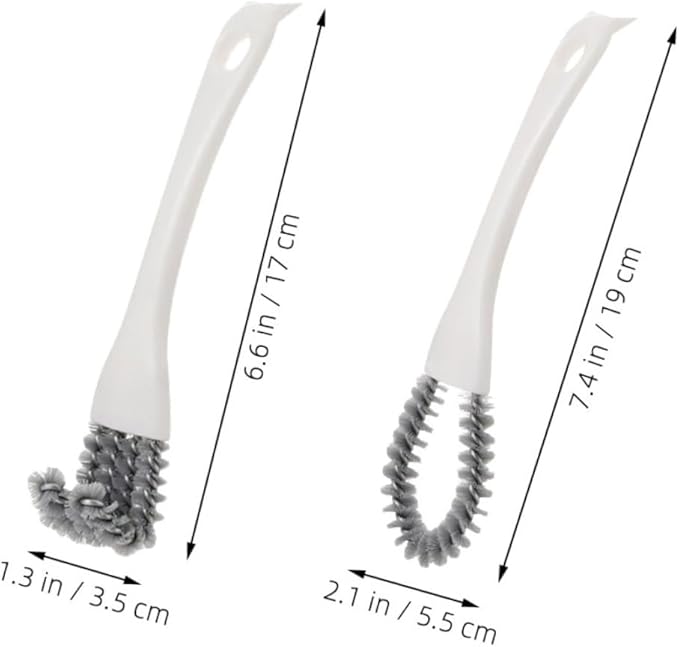 2pcs Kitchen Cleaning Brushes Set – Multifunctional Crevice and Grout Scrub Brush with U-Shaped Angled Heads for Heavy-Duty Stain Removal, Household Bathroom and Window Track