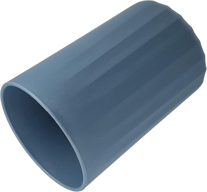 VOCOSTE 1Pc Bathroom Tumbler with Smooth Lines, Wheat Straw Cup, for Bathroom for Toothpaste Deep Blue 4.09''x2.80''