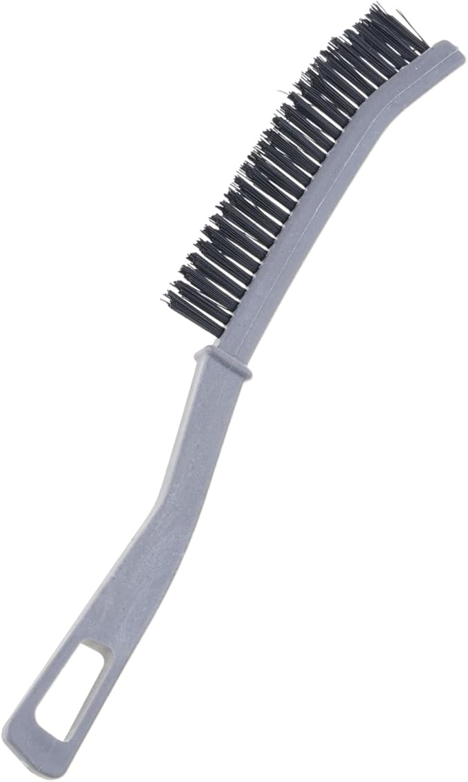Ergonomic Handle Heavy Duty Scrub Brush for Stubborn Grime Grout Window Edges Sturdy Construction Long Handle Narrow Design Brush