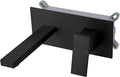 Wall Mounted Faucet, Matte Black, Modern Design, Single Handle, Wall Mounted Installation, Brass, 1 Handle, 1 Piece, JAN83