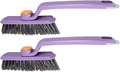 GARVALON 2pcs Rotating Crevice Cleaning Brush Set with Hard Bristles for Bathroom and Kitchen Grout Scrubbing, Household Small Space Cleaning Tool for Tiles and Floor Cracks Random Color