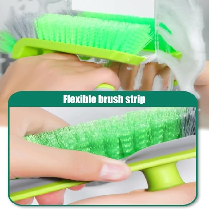 Crevice Cleaning Brush, Multi-Purpose Hard Bristle Brush with Fine Bristles for Deep Cleaning Corners, Grout, Tile, Appliance Edges, Window Tracks,Hanging Hole for Easy Storage (White)
