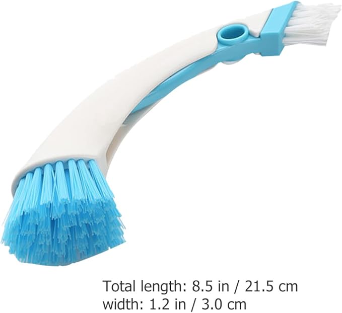Multi-Functional Washing Machine Cleaning Brush with Dual Heads, Small Scrub Brush for Floor Tile and Bathroom Grout, Detachable Handle for Home Cleaning Random Color Random Color