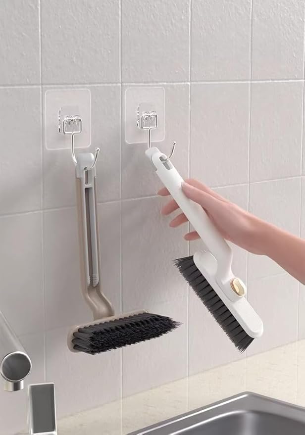 3PCS Cleaning Brush That Rotates Multi Angle Adjustable Handle Stiff Bristles 360 Degree No Dead Corners Household Cleaning Tool for Gap Cleaning Home Kitchen Bathroom Dust Dirt Removal