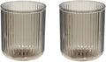 Bathroom Tumbler 2 Pieces ，Unbreakable Toothbrush Cup，Dishwasher Safe Drinking Cup (Gray & Gray)