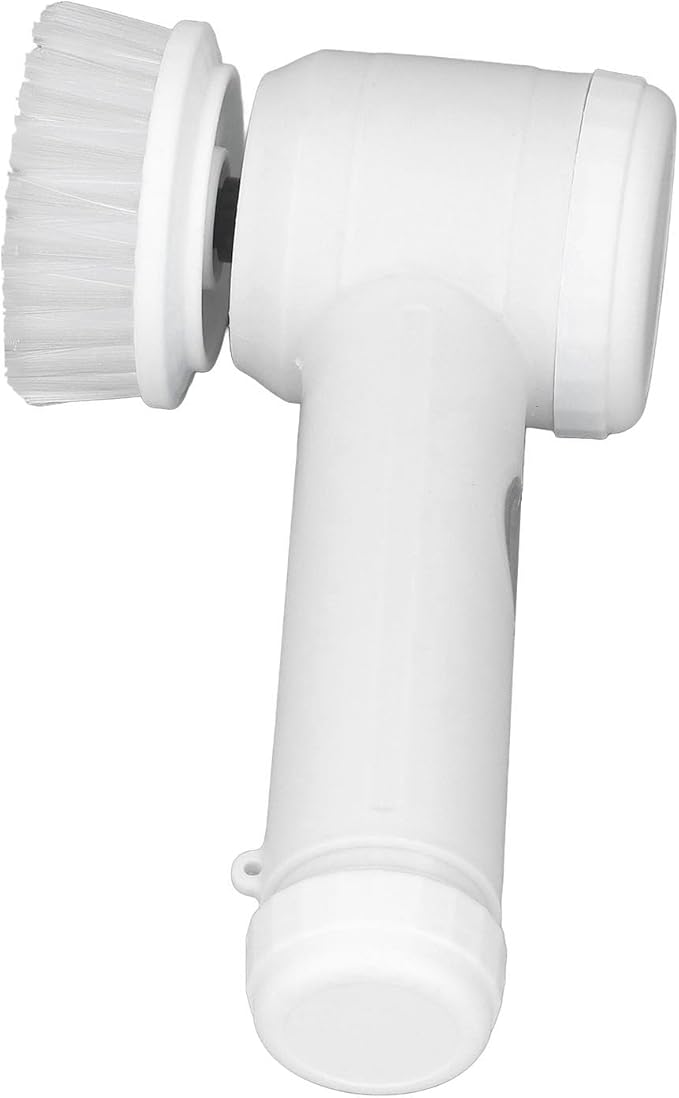 Electric Spin Scrubber Rechargeable Electric Brush Cordless Power Scrubber with 4 Brush Heads for Bathroom Kitchen Tub Tile Sink (White)