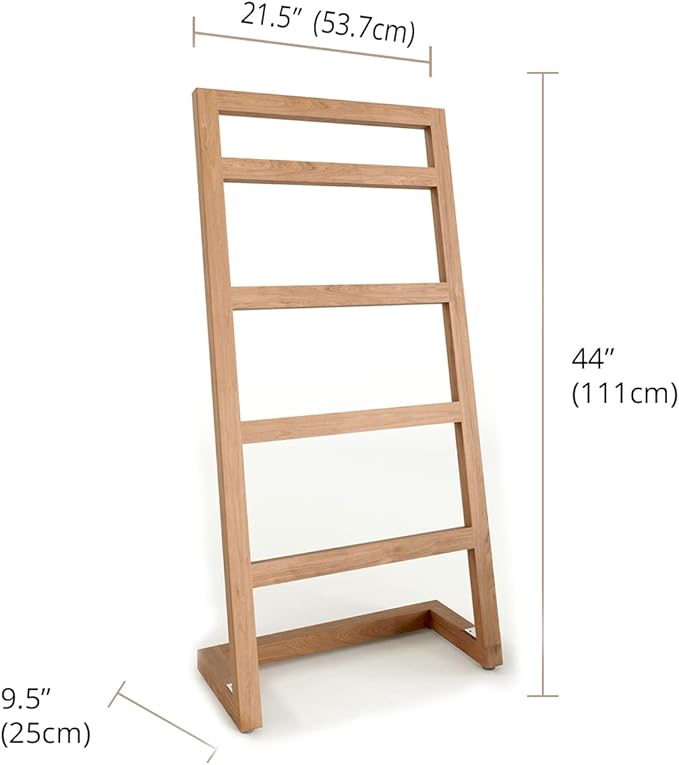 AquaTeak Patented Sula Angled Teak Towel Stand