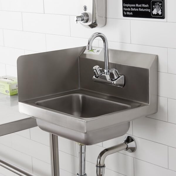 Left Hand Stainless Steel Sink Splash Guard Kit, Silver, 14 x 10 Inches, Type 304, 18 Gauge, with Adhesive Tape