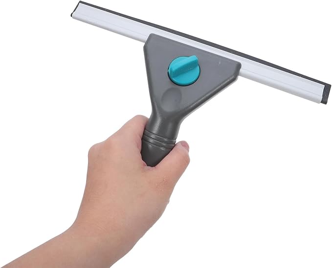 Shower Door Glass Wiper - Window Squeegee for Bathroom Mirrors Tiles Car Windshields - Handheld Scraper Tool for Home Office Hotel Automotive Cleaning 9.8x6.7x1.2Inch