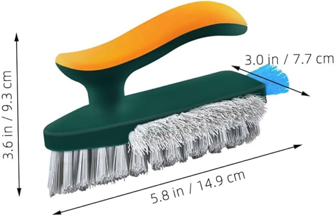 Multi-Functional Handheld Cleaning Brush for Indoor Use Ergonomic Crevice Scrub Brush for Grout Corners and Stovetops Dark Scrubbing Power