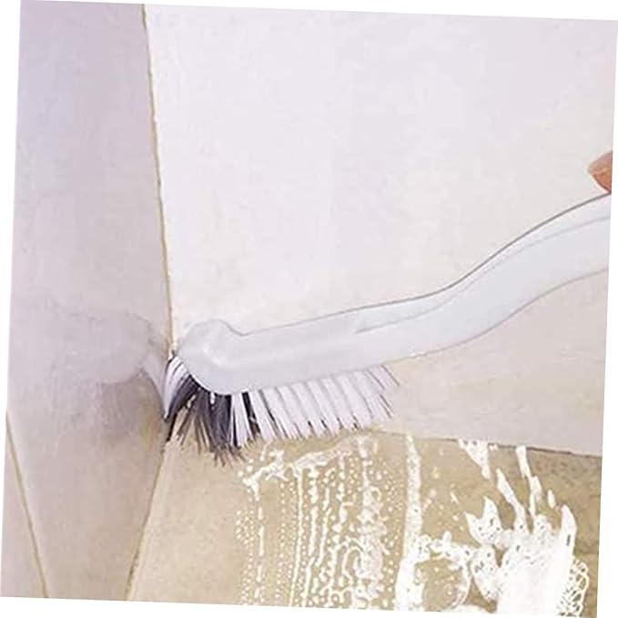 PartyKindom 4pcs Bathroom Kitchen Cleaning Brushes Scrub Brush Grout Cleaner Dish Sink Scrubber Tile Long Handle Double Head Design