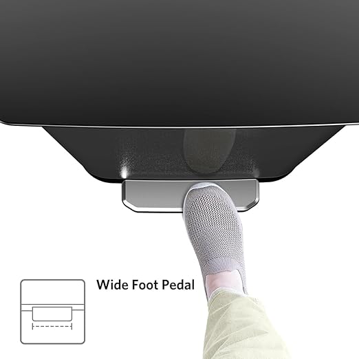 Glad Stainless Steel Step Trash Can, Series 2 with Clorox Protection - Large Black Kitchen Garbage Bin with Soft Close Lid, Foot Pedal and Waste Bag Roll Holder, 20 Gallon