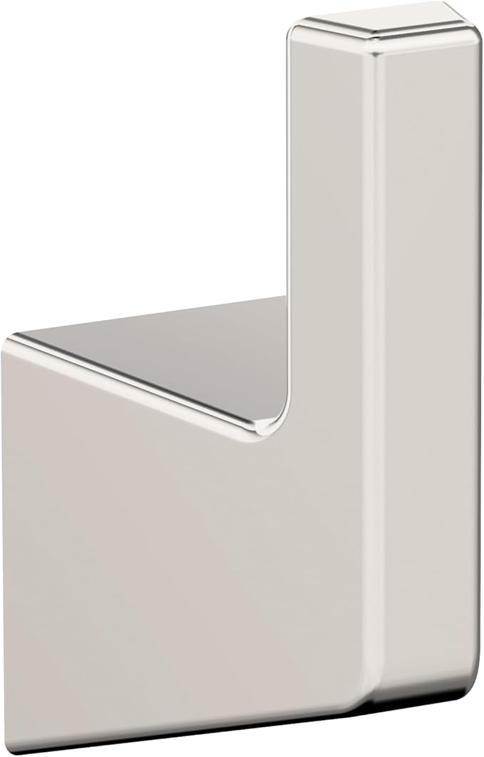 Amerock BH36000PN | Polished Nickel Single Robe Hook | 3-9/16 in. (90 mm) Length Towel Holder | Blackrock | Towel Hook for Bathroom | Bathroom Hardware | Bath Accessories