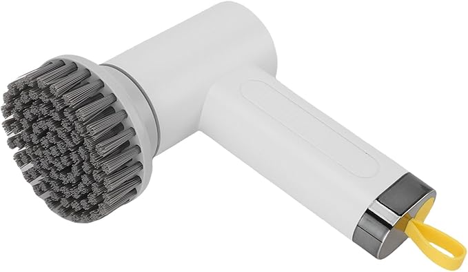 Electric Spin Scrubber, Cordless Shower Scrubber Handheld Power Brush with 2 Speeds and 3 Replaceable Heads, for Bathroom, Tub, Kitchen Stove (White)