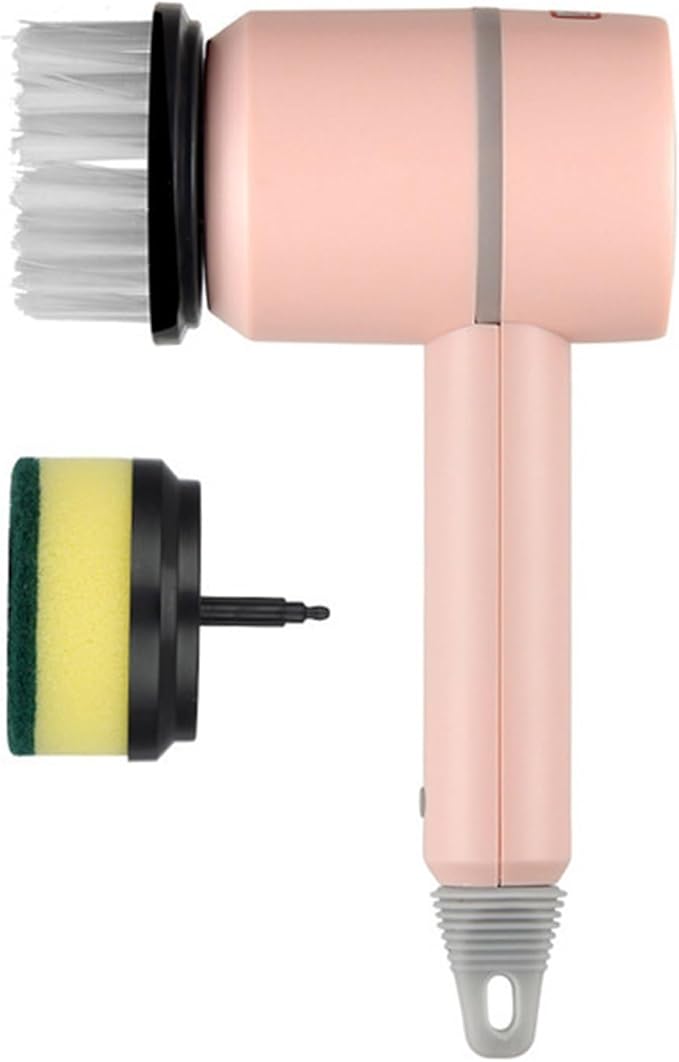 AVFORA Wireless Electric Cleaning Brush Kitchen Dishwashing Brush Sink Cleaning Tool Toilet Tub Cleaning Electric Brush Household Tools for Cleaning Kitchen, Window, Sink, Dish (Color : Pink)