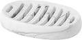 Soap Dish, Self Draining Bar Soap Holders, Oval Soap Saver Spone Holder Tray for Shower Bathroom Sink Countertop Kitchen Bathtub (White)