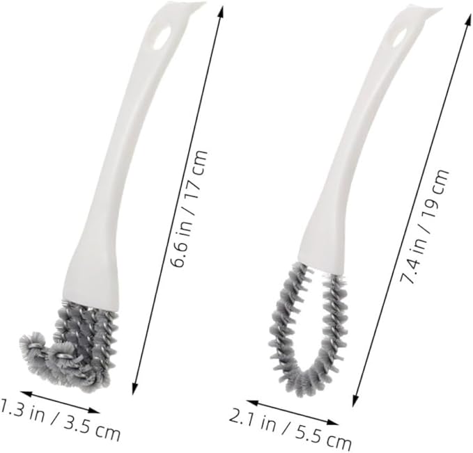 Multi-use Kitchen Cleaning Brush Set 2pcs Crevice Scrub Brushes U-Shaped and Angled Strong Stain Remover for Stove Grill Window Track Cleaning Household Tools