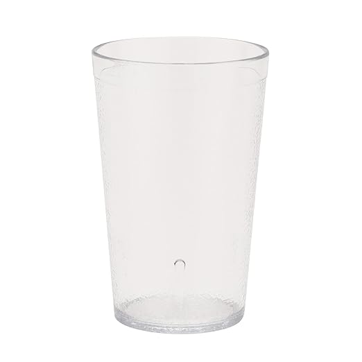 GET Unbreakable Stackable Restaurant Plastic Tumbler/Cup (Set of 12) 9.5 Ounce Clear | For Restaurants and Home, Dishwasher Safe, BPA Free