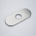 6 Inch Faucet Deck Plate for Bathroom Sink - Universal Fit for 1 Hole or 3 Hole 4 Inch Centerset Basins - Escutcheon Faucet Plate - Stainless Steel Faucet Hole Cover(Brushed Nickel)