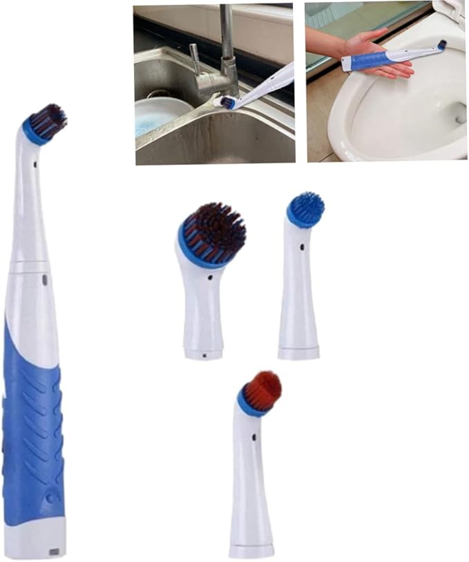 Reveal Power Scrubber Electric Cleaning Brush with 4 Brush Heads for Tub Kitchen Blue..
