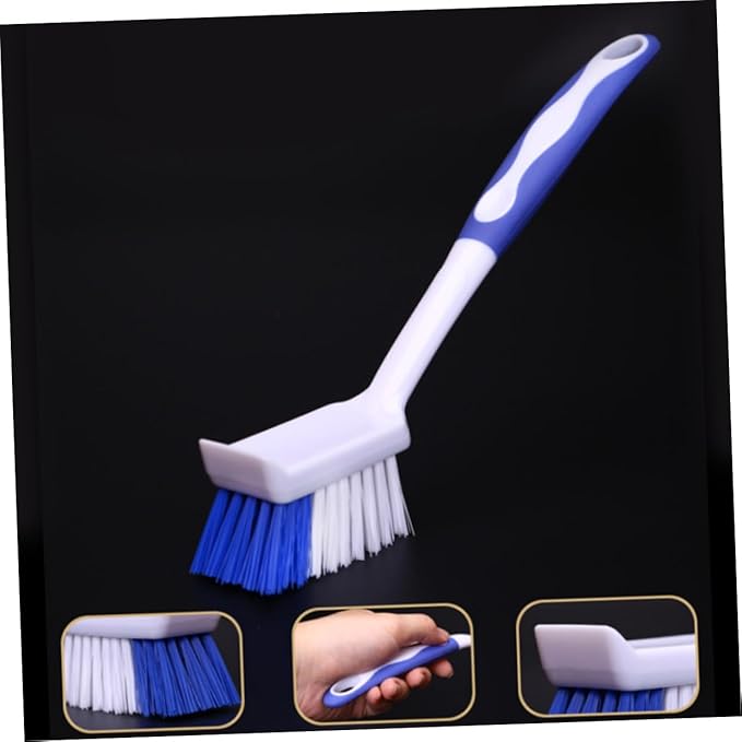 2pcs Practical Long Handle Brush Multifunctional Cleaning Tool for Kitchen Grout Brush Bowl Pot Cleaning