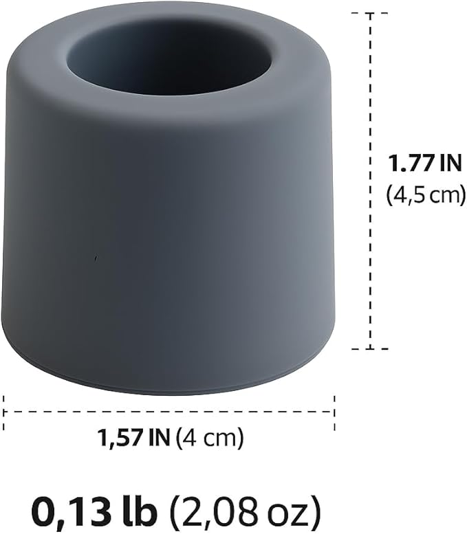 Modern Bathroom Toothbrush Holder Silicone Vent Design Family Size (Gray)
