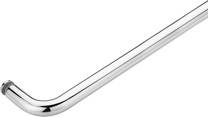 Rockwell Security Mont Hard Single Sided Towel Bar 24 Inch Glass Polished Chrome Finish for Commercial and Residential Frameless Heavy Glass Shower Doors
