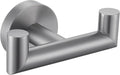 Angle Simple Double Towel Hook, SUS304 Stainless Steel Bathroom Robe Hook for Wall, Hand Towel Holder, Gunmetal Gray