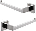 LANC Bathroom Hand Towel Holder 2 Pack Left and Right Side Chrome Silver Hand Towel Bar 10 Inche Square Towel Ring for Kitchen Lavatory Wall Mounted Modern Polished Towel Rack,A8806CP-LRP2