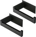 Toilet Paper Holder, Self Adhesive Tissue Holder Stainless Steel Rustproof Paper Roll Holder, No Drilling Easy to Install, Toilet Paper Rack Suitable for Office, Bathroom (2, Matte Black)