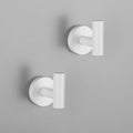 GERZWY Towel Hook Stainless Steel Robe Coat Hook Wall Mounted Luxury Hooks for Bathroom Hotel 2 Pack, White
